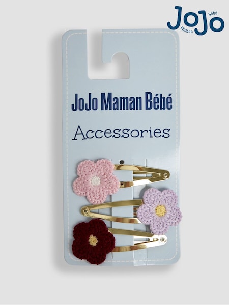 JoJo Maman Bébé Berry 3-Pack Crochet Clips (AA3101) | €11