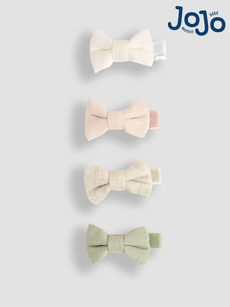 JoJo Maman Bébé Pastel Bow Clips 4 Pack (AA3118) | €11
