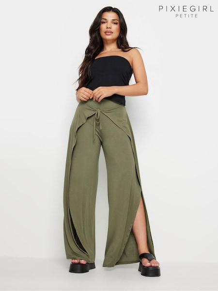 Grün - PixieGirl Petite Wickelhose mit weitem Bein (AA3200) | 22 €