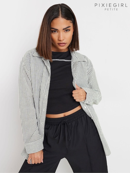 PixieGirl Petite Grey Stripe Shirt (AA3228) | kr414