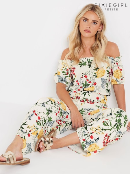 PixieGirl Petite White Bardot Top (AA3230) | €36