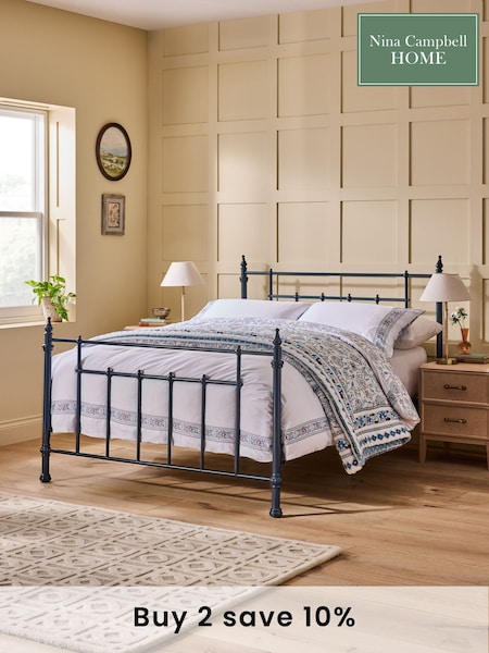 Nina Campbell Launay Navy Metal Bed (AA3342) | €473 - €503