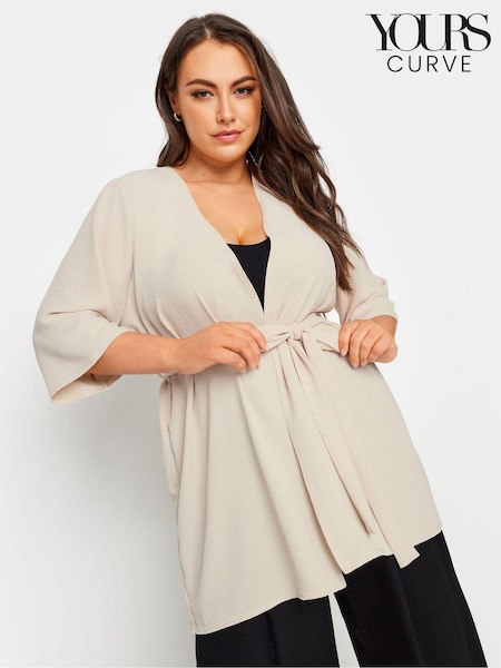 Valkoinen - Yours Curve Limited Solmio Vyötärö Kimono (AA3368) | €46