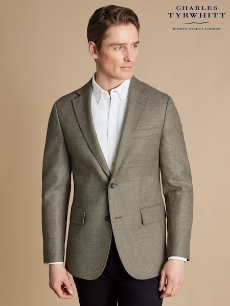 Charles Tyrwhitt Natural Twill Wool Textured Jacket (AA3380) | R$ 2,460