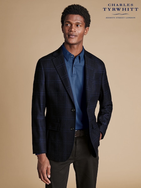 Charles Tyrwhitt Blue Twill Wool Texture Jacket (AA3389) | R$ 2,460