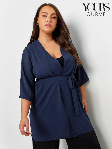Sininen - Yours Curve Limited Solmio Vyötärö Kimono (AA3390) | €46