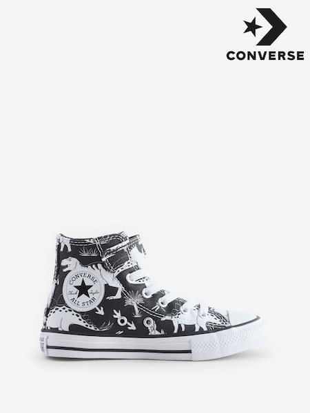 Converse Multi Junior Chuck Taylor Dinosaur Print 1V Easy On Trainers (AA3413) | AED215