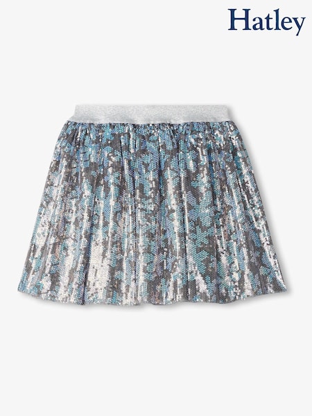 Hatley Silver Flower Shimmer Sequin Skirt (AA3452) | €32