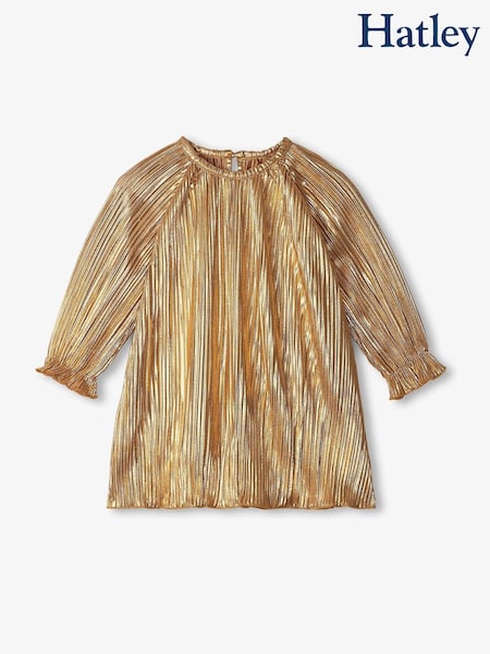 Hatley Gold Metallic Party Dress (AA3460) | 104 LEI