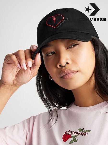 Converse Black Valentines Heart 100% Cotton Cap (AA3482) | €33