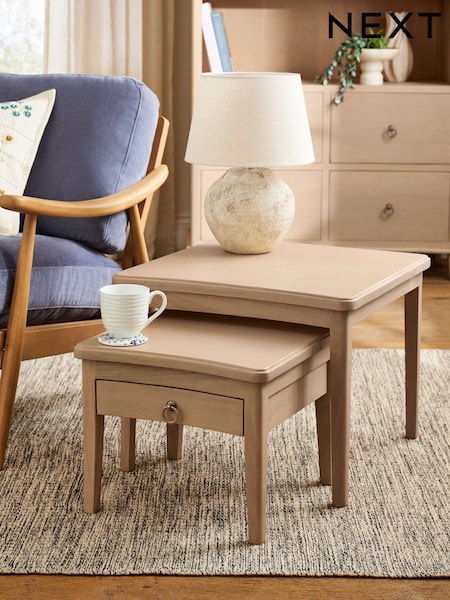 Set of 2 Light Sadie Soild Mango Wood Storage Set of 2 Nest of Tables (AA3497) | €400