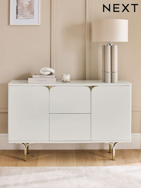 White Evie Gloss Space Saving Large Sideboard (AA3515) | €430
