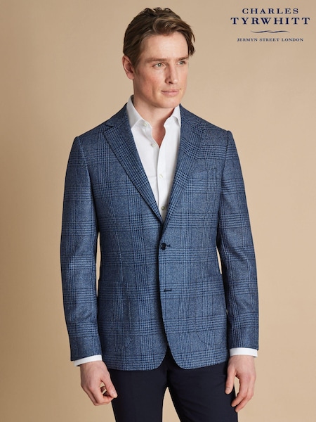 Charles Tyrwhitt Blue Slim Fit Wool Silk Jacket (AA3525) | €185