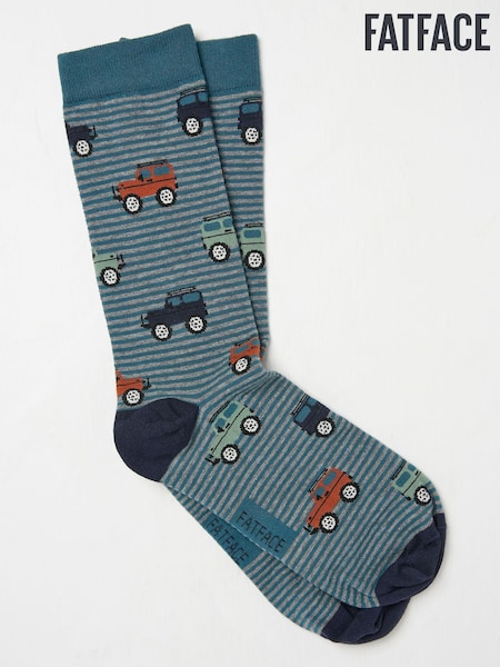 FatFace Blue Teal Men's Off Roader Socks (AA3557) | €10