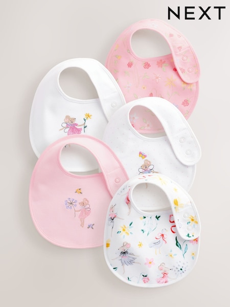 Pink Mouse Baby Bibs 5 Pack (AA3565) | 2,410 ISK