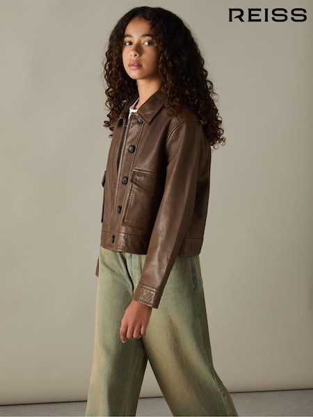 Reiss Hanson Leather Patch-Pocket Jacket (AA3639) | ‏1,584 د.إ.‏