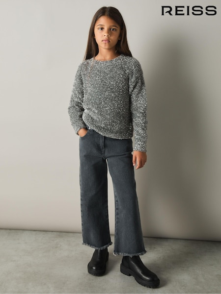 Reiss Silver Theadora 9-13 yrs Tinsel-Yarn Jumper (AA3649) | 316 QAR