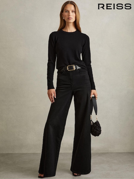 Reiss Black Ameria Palazzo Jeans (AA3665) | kr3 368