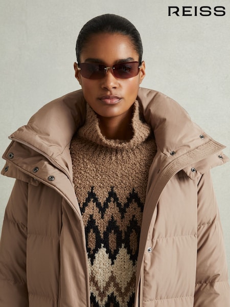 Reiss Dalby Longline Hooded Puffer Coat (AA3761) | 3,284 LEI