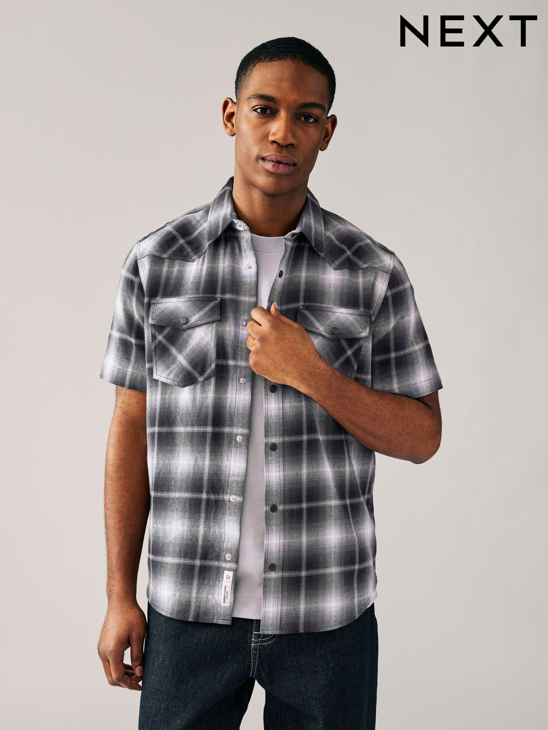 激安通販 Khaki & Check | Shackets Mens Shackets Next | Clothing