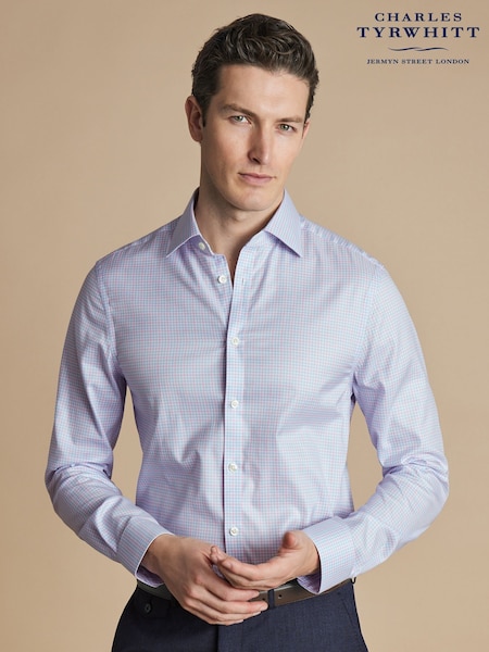 Charles Tyrwhitt Pink Slim Fit Egyptian Cotton Two Colour Check Shirt (AA3955) | €49