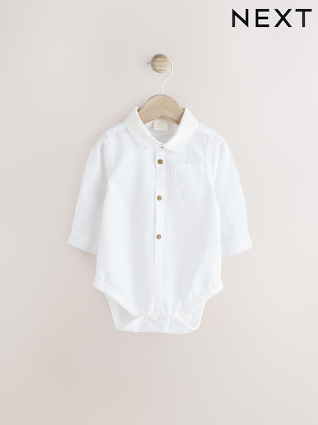 White 100% Cotton Baby Shirt Bodysuit (AA4031) | CA$28 - CA$31