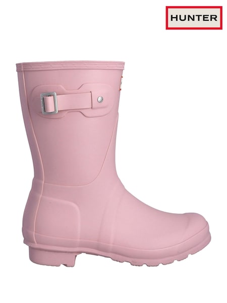 Hunter Womens Pink Original Short Wellies (AA4061) | 819 LEI