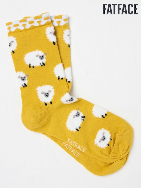أصفر ـ صوف خراف ناعم - Fatface Women's Socks (AA4139) | ‏44 د.إ.‏
