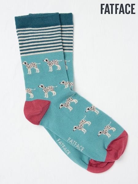 Green Dalmatian - FatFace Women's Socks (AA4144) | €10