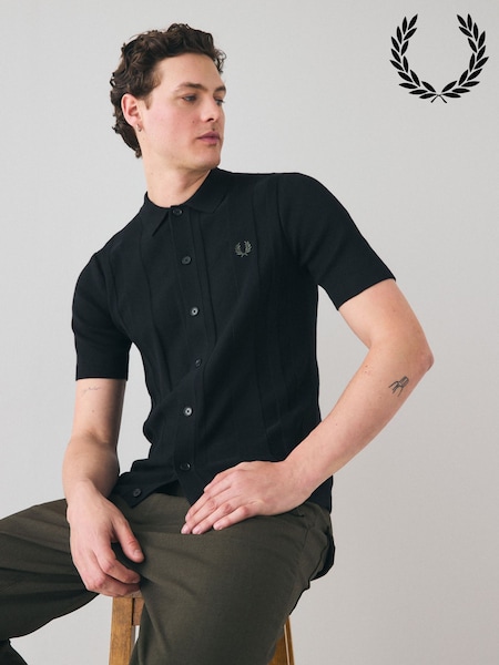 Fred Perry Button Through Short Sleeves Shirt (AA4244) | AED352