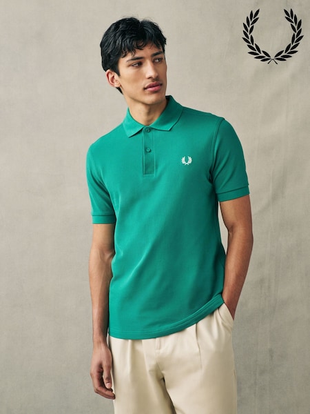 Verde - Fred Perry Plain Polo Shirt (AA4256) | 106 €