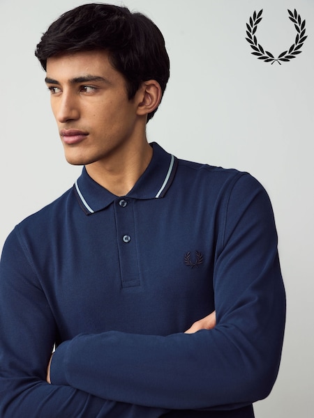 Fred Perry Long Sleeve Twin Tipped Polo Shirt (AA4259) | 599 QAR