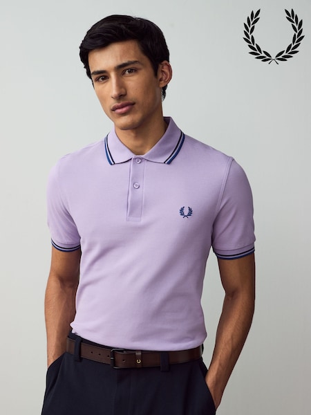 بنفسجي فاتح - Fred Perry Twin Tipped Polo Shirt (AA4265) | ‏508 د.إ.‏