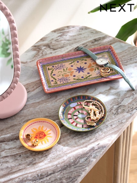 Set of 3 Hand Painted Ceramic Trinket Dishes (AA4355) | ‏9 ر.ع.‏