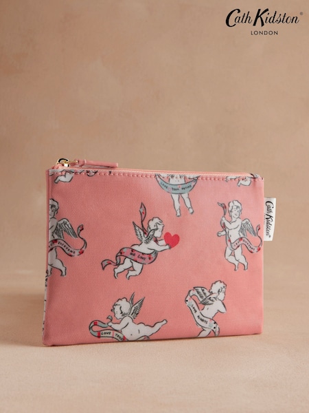 Cath Kidston Pink Cupids 100% Cotton Zip Purse (AA4366) | €14.50