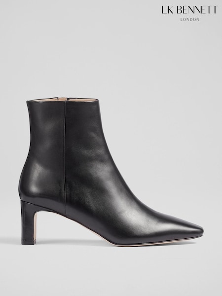 LK Bennett Margaux Blunt Toe Black Boots (AA4460) | AED1,162