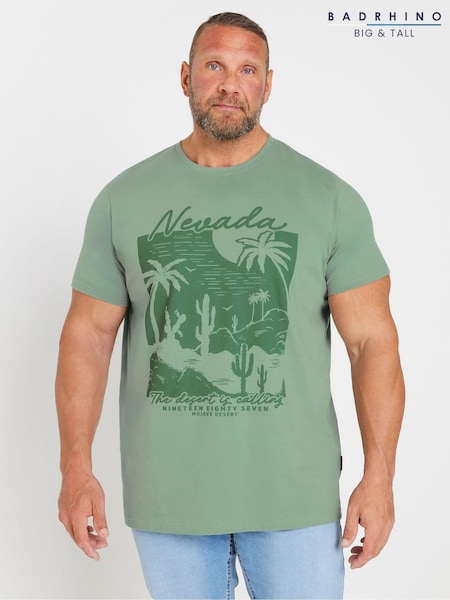 BadRhino Big & Tall Green 100% Cotton Nevada T-Shirt (AA4514) | €24