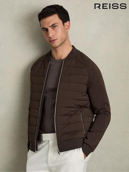 Reiss Rochdale Hybrid Quilt Raglan-Sleeve Bomber Jacket (AA4563) | 262 €