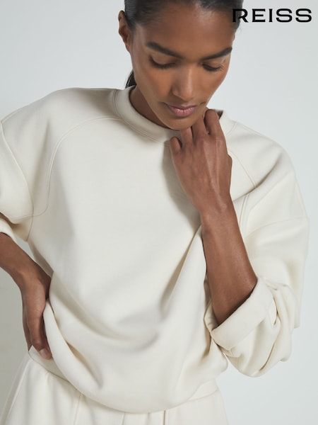 Reiss Ivory Dylan Soft-Touch Sweatshirt With Wool (AA4577) | €40