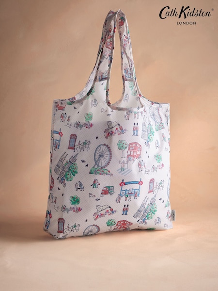 Cath Kidston Ecru Lovely London Foldaway Shopper Bag (AA4602) | R$ 160