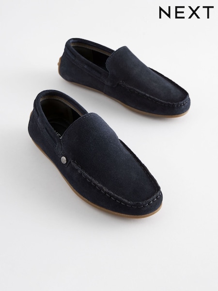Suede Navy Wide Fit (G) Loafers (AA4684) | 139 QAR - 178 QAR