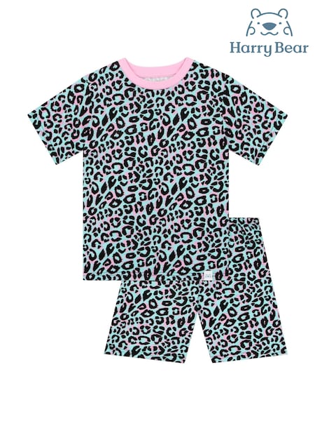 Harry Bear Pink Animal Print Pattern Short 100% Cotton Pyjamas (AA4697) | AED70