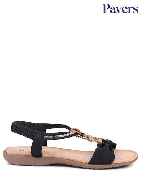Pavers Black Slip-On Sandals (AA4710) | R$ 345