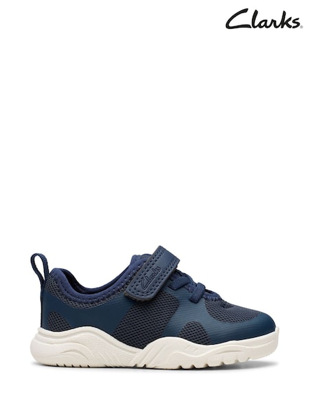 Azul marino - Clarks Toddler Wide Fit Feather Ath Trainers (AA4790) | 42 €