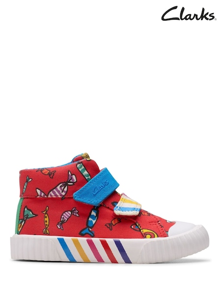 Clarks Red Canvas Roald Dahl Foxing Hi Toddler Canvas (AA4793) | €50