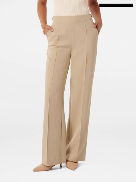 Forever New Cream Mila D-Ring Wide Leg Trousers (AA4898) | €40