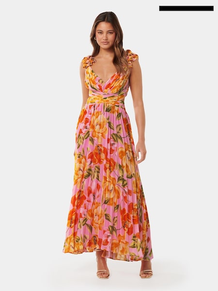 Forever New Selena Pleated Ruffle Shoulder Maxi Dress (AA4912) | € 75