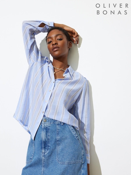 Oliver Bonas Blue Stripe Shirt (AA5211) | €34