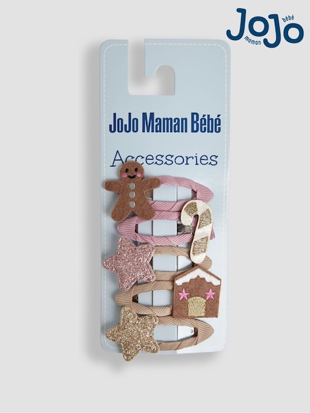 JoJo Maman Bébé Multi Christmas Clips 5 Pack (AA5368) | €16