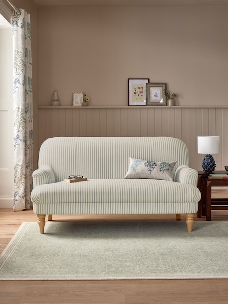 Laura Ashley Cornish Stripe Soft Grey Clipsham Small 2 Seater Sofa (AA5405) | €1,007